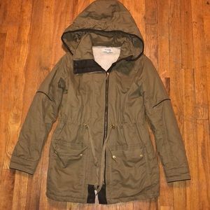 Sherpa Lined Hooded Anorak Jacket